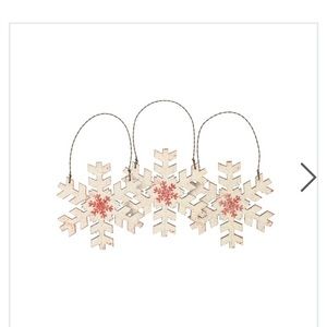 ❄️ Primitives by Kathy Cream Snowflake Ornament Set ❄️